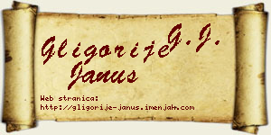 Gligorije Janus vizit kartica